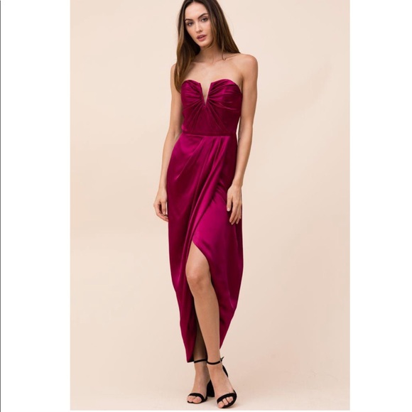yumi kim bombshell silk maxi dress